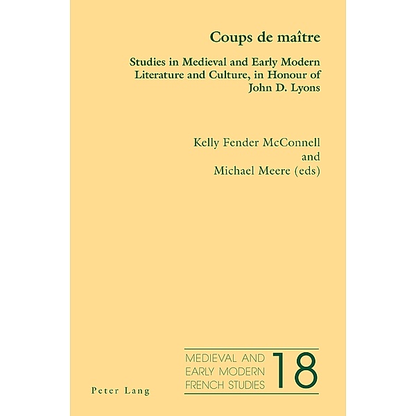 Coups de maître / Medieval and Early Modern French Studies Bd.18