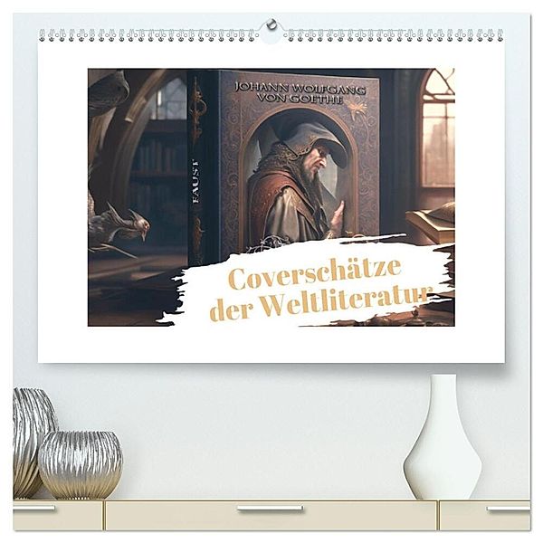Coverschätze der Weltliteratur (hochwertiger Premium Wandkalender 2024 DIN A2 quer), Kunstdruck in Hochglanz, Silvia Siebler-Ferry