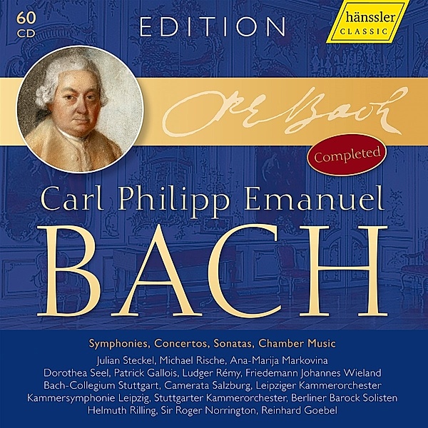 Cp.E.Bach Completed-Symphonies,Concertos,Sona, H. Rilling, R. Goebel, A. Markovina, S.R. Norrington