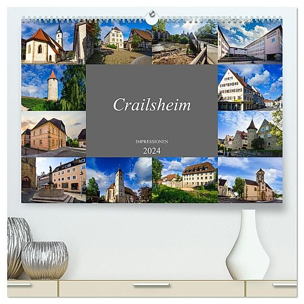 Crailsheim Impressionen (hochwertiger Premium Wandkalender 2024 DIN A2 quer), Kunstdruck in Hochglanz, Dirk Meutzner