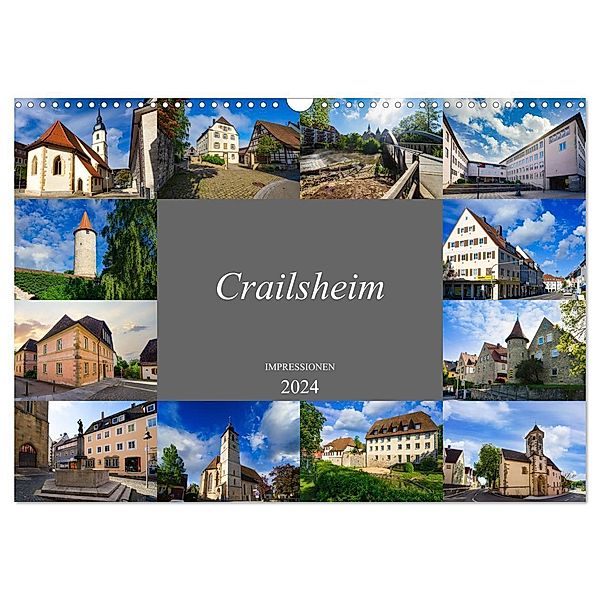 Crailsheim Impressionen (Wandkalender 2024 DIN A3 quer), CALVENDO Monatskalender, Dirk Meutzner