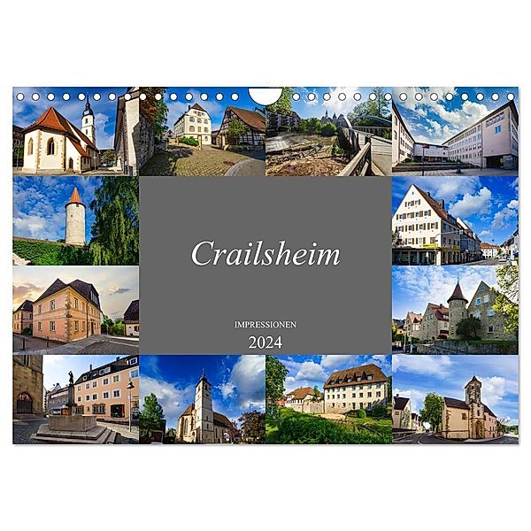 Crailsheim Impressionen (Wandkalender 2024 DIN A4 quer), CALVENDO Monatskalender, Dirk Meutzner
