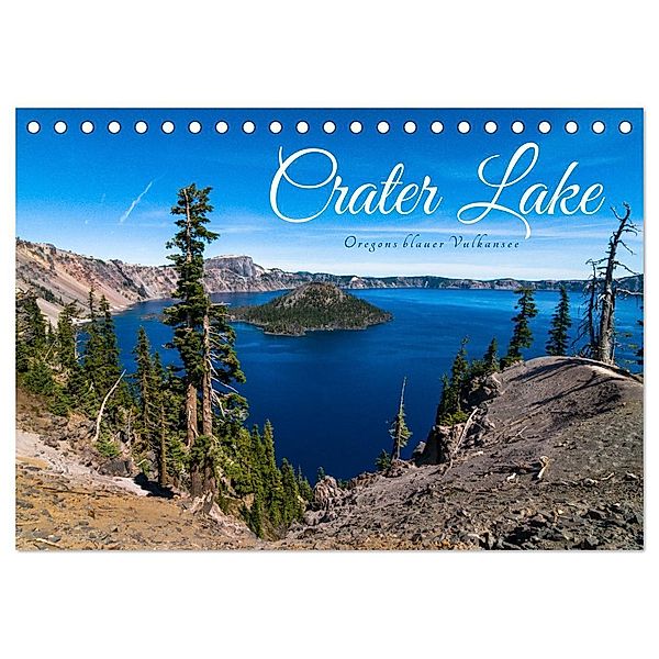 Crater Lake - Oregons blauer Vulkansee (Tischkalender 2024 DIN A5 quer), CALVENDO Monatskalender, Reiner Pechmann