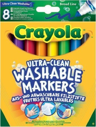 und abwaschbare Filzstifte Crayola 8 Ultra-Clean aus 