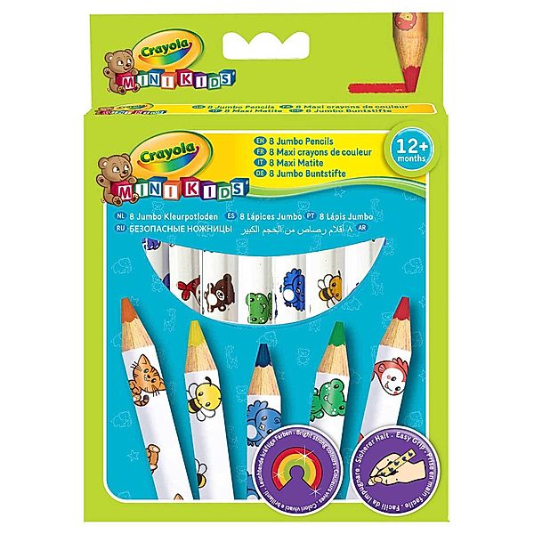 Goliath Toys, Crayola Crayola Jumbo Buntstifte, 8er-Set