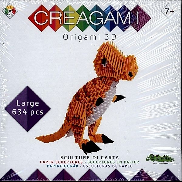 Piatnik, CREAGAMI CREAGAMI - Origami 3D T-Rex 634 Teile