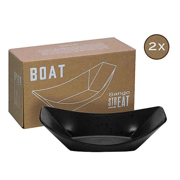 CreaTable Boat 2-tlg Streat Food schwarz