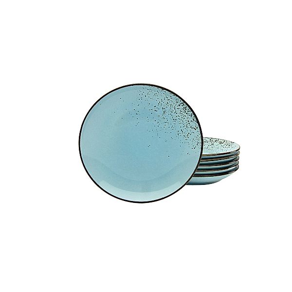 CreaTable Dessertteller 6-tlg Nature Collection blau