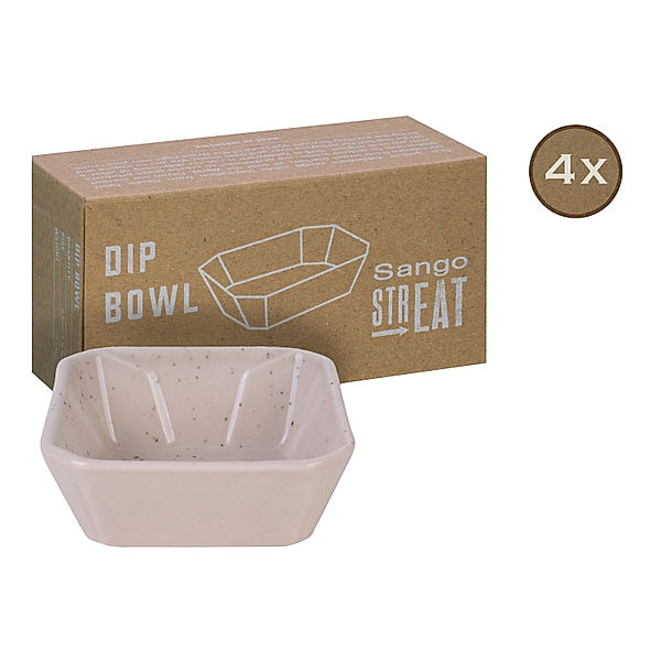 CreaTable Dip Bowl 4-tlg Streat Food creme