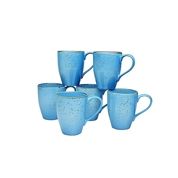 CreaTable Kaffeebecher 6-tlg Nature Collection blau