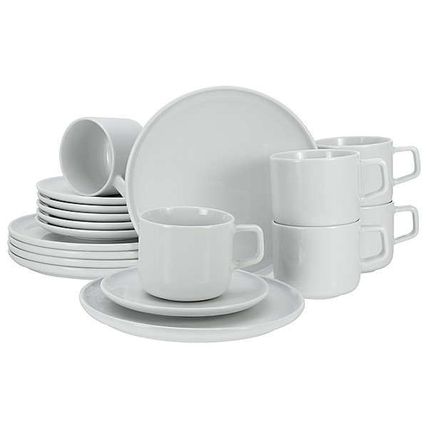 CreaTable Kaffeeservice 18-tlg Chef Collection weiss