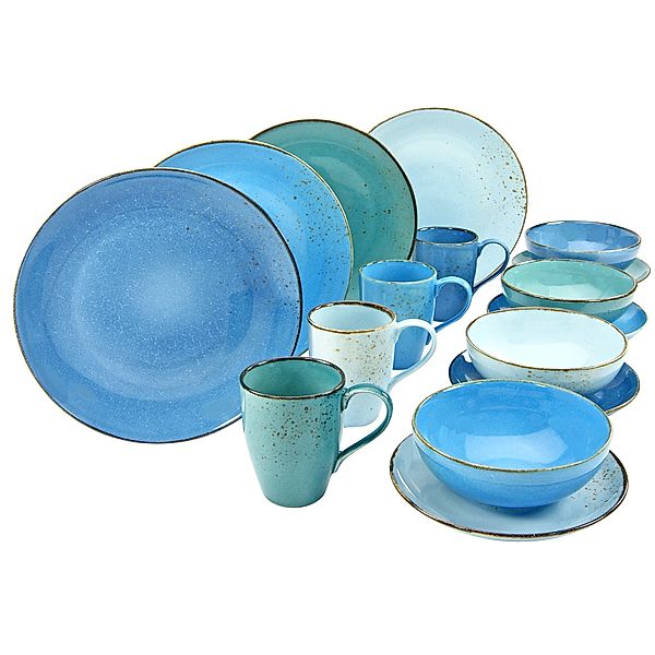 CreaTable Kombiservice 16-tlg Nature Collection blau