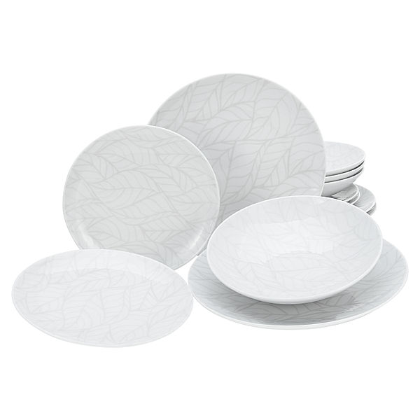 CreaTable Tellerset 12-tlg Home weiss