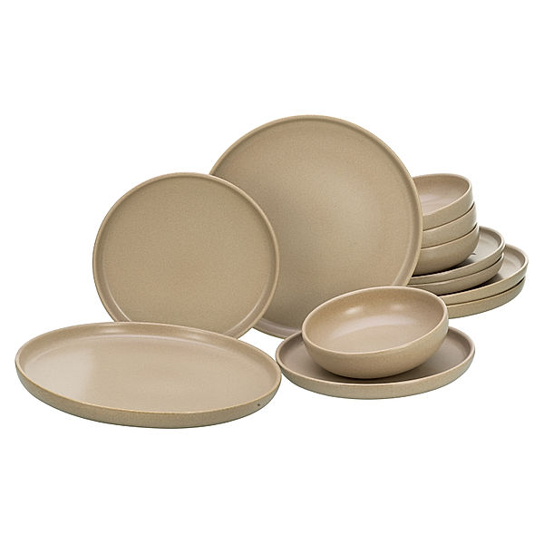 CreaTable Tellerset 12-tlg Uno beige