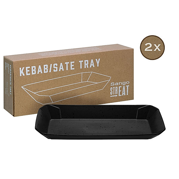 CreaTable Tray Kebab 2-tlg Streat Food schwarz
