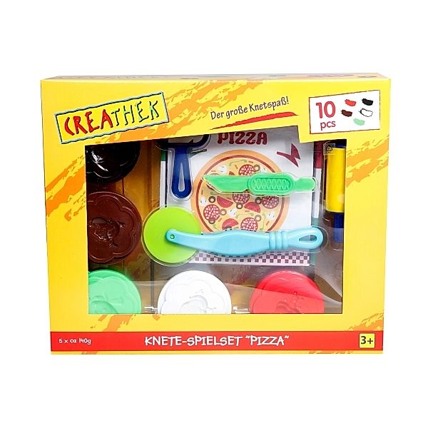 Creathek Knete-Spielset Pizza, 10-teilig