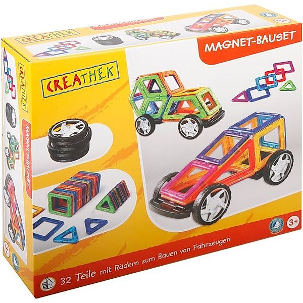 Creathek Magnet-Bauset mit Rädern, 32 Teile