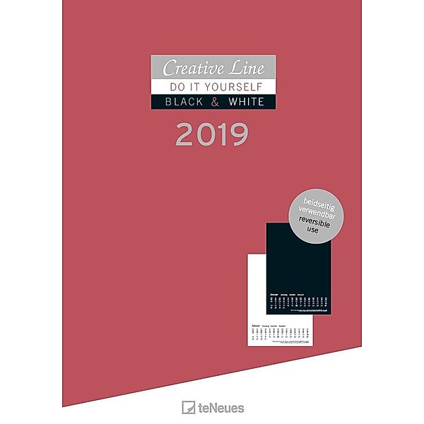 Creative Line Bastelkalender black & White 2in1 2019