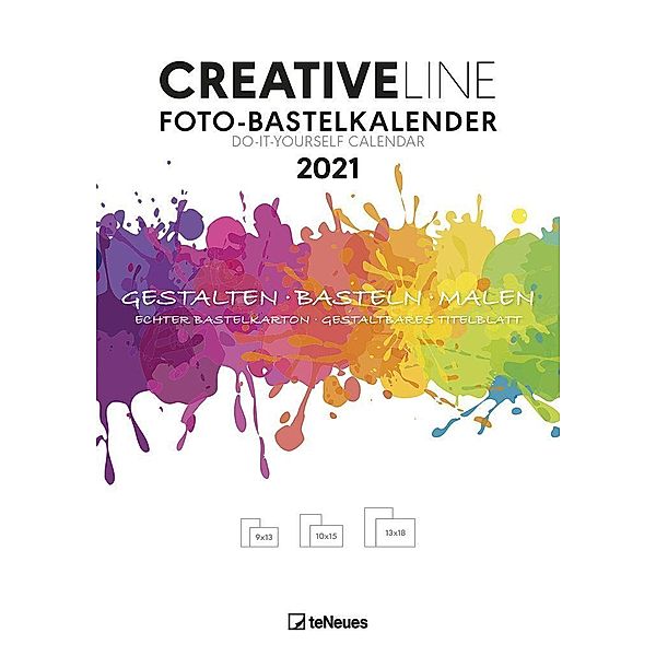 Creative Line Foto-Bastelkalender weiß 2021