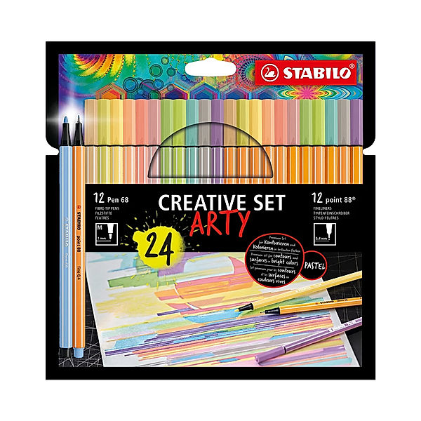 STABILO® Creative-Set STABILO® ARTY mit 24 Farben