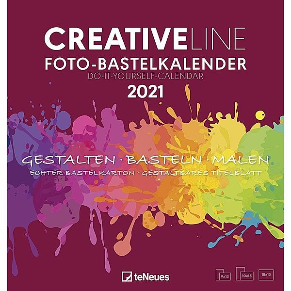 CreativeLine Foto-Bastelkalender rot 2021