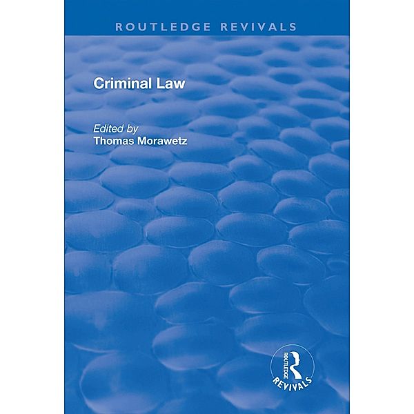 Criminal Law, Thomas Morawetz