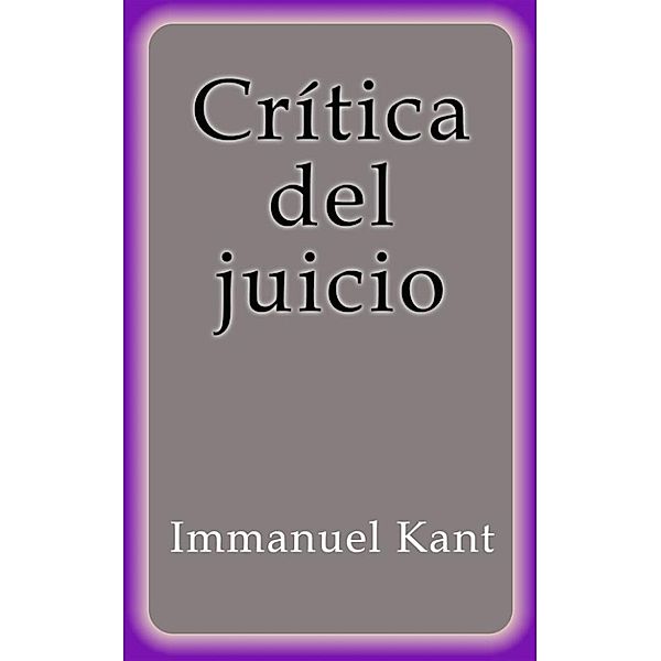 Crítica del juicio, Immanuel Kant