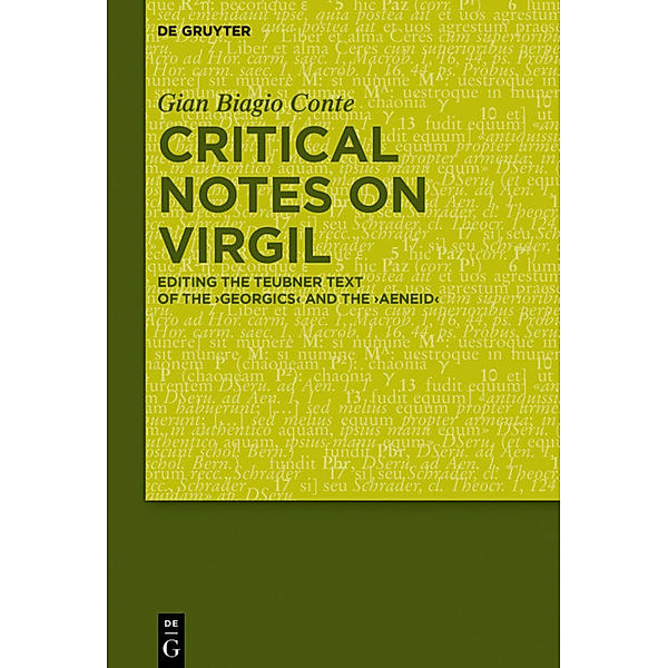 Critical Notes on Virgil, Gian Biagio Conte