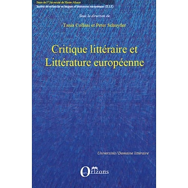 Critique litteraire et litterature europeenne / Hors-collection, Schnyder