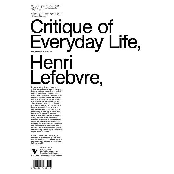 Critique of Everyday Life, Henri Lefebvre