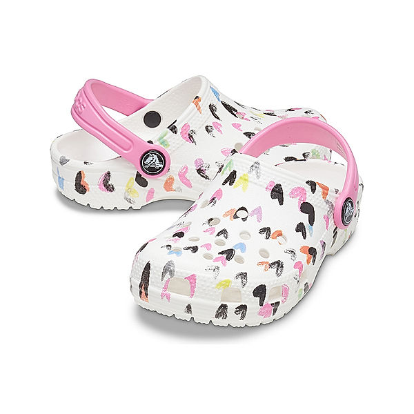 crocs™ Crocs Clogs CLASSIC K – HEART PRINT in weiß