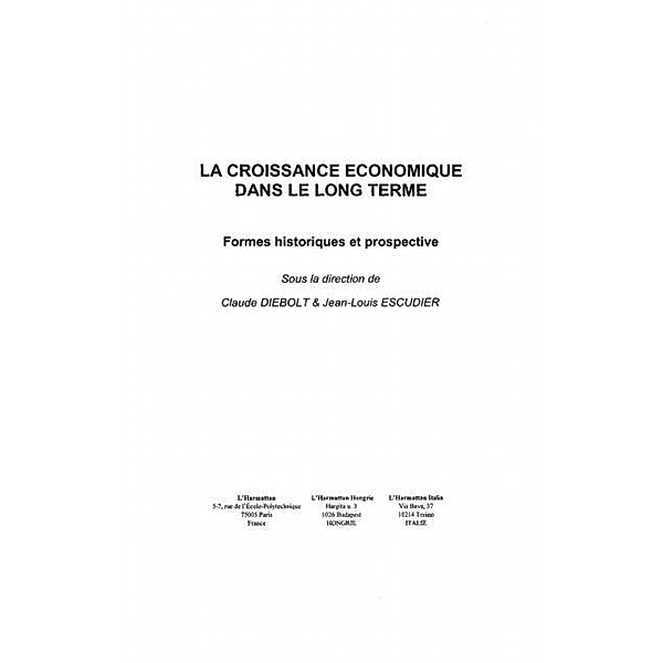 Croissance economique / Hors-collection, Diebolt