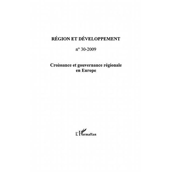 Croissance et gouvernance regionale en europe / Hors-collection, Rachel Guillain