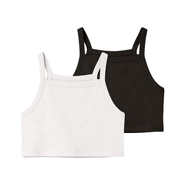 name it Crop Top NKFVILINA 2er-Pack in white alyssum/black