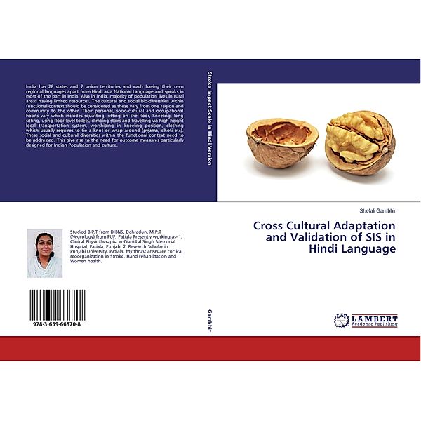 Cross Cultural Adaptation and Validation of SIS in Hindi Language, Shefali Gambhir