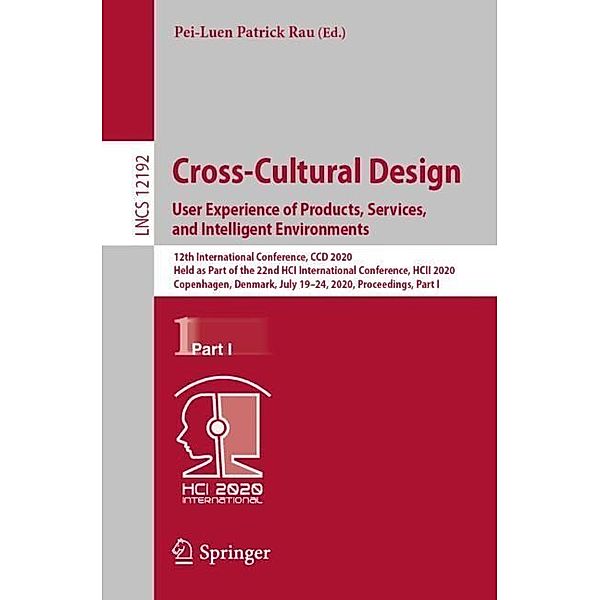 Cross-Cultural Design. User Experience of Products, Services, and Intelligent Environments