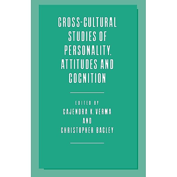 Cross-Cultural Studies of Personality, Attitudes and Cognition