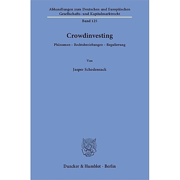 Crowdinvesting., Jasper Schedensack