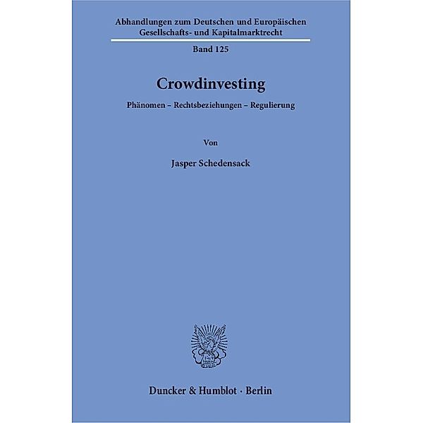 Crowdinvesting., Jasper Schedensack