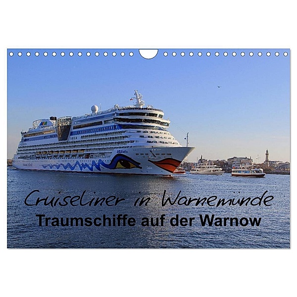 Cruiseliner in Warnemünde (Wandkalender 2024 DIN A4 quer), CALVENDO Monatskalender, Patrick le Plat