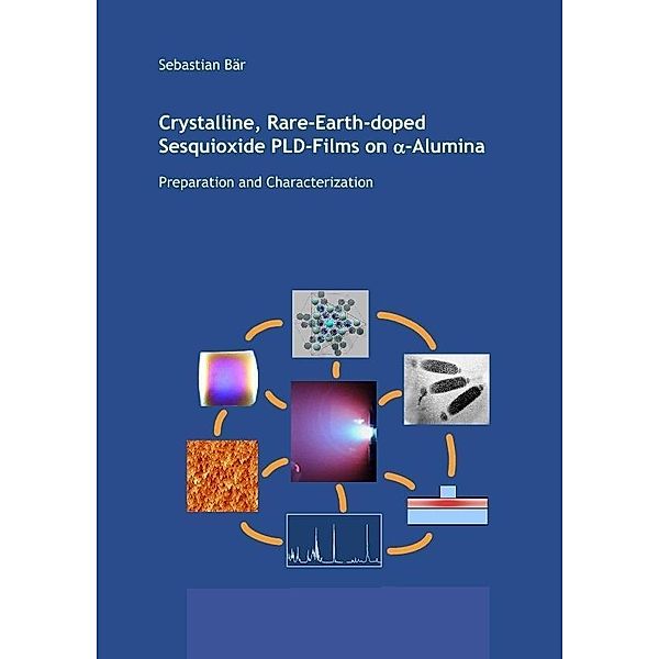 Crystalline Rare-Earth-doped Sesquioxide PLD-Films on alpha-Aluminia