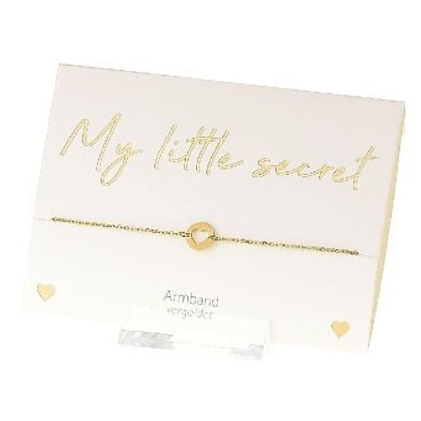 Crystals Armband - My little secret - vergoldet - Herz