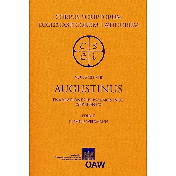 CSEL 93/1 B Augustinus, Clemens Weidmann