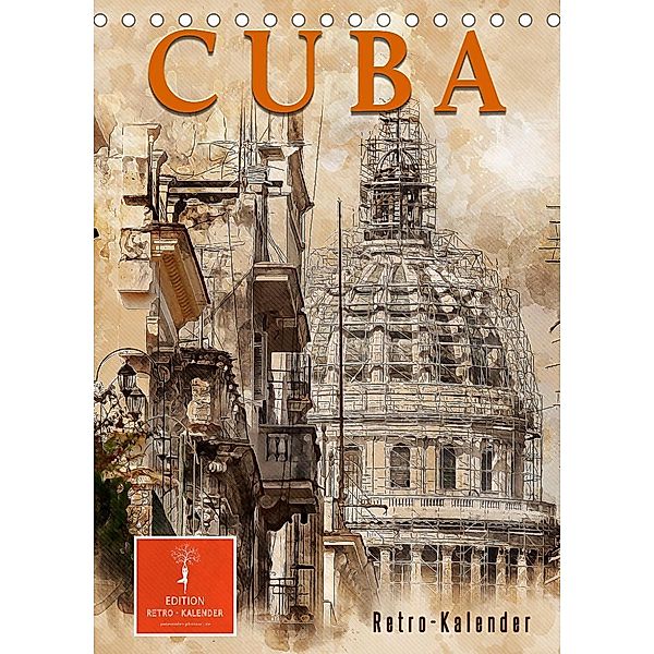 Cuba Retro Kalender (Tischkalender 2023 DIN A5 hoch), Peter Roder