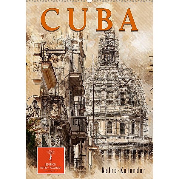 Cuba Retro Kalender (Wandkalender 2023 DIN A2 hoch), Peter Roder