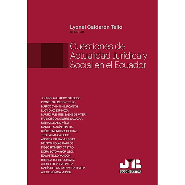 Cuestiones de actualidad jurídica y social en el Ecuador, Lyonel Calderón Tello