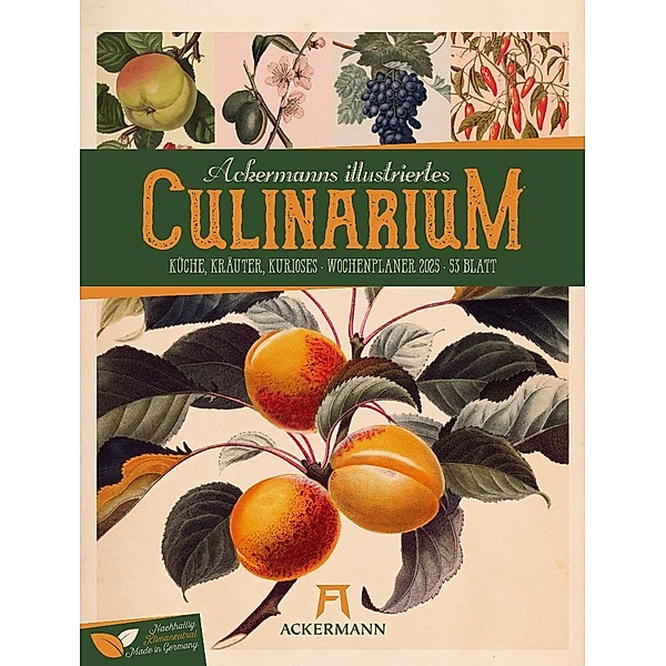 Culinarium - Küche, Kräuter, Kurioses - Vintage Wochenplaner Kalender 2025, Ackermann Kunstverlag