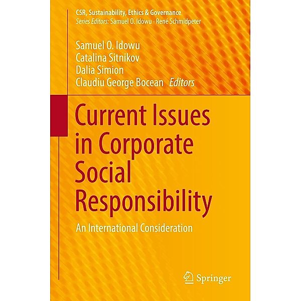 Current Issues in Corporate Social Responsibility / CSR, Sustainability, Ethics & Governance