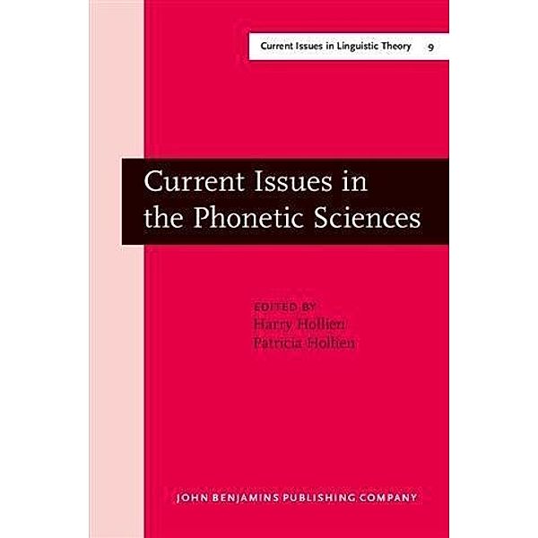 Current Issues in the Phonetic Sciences