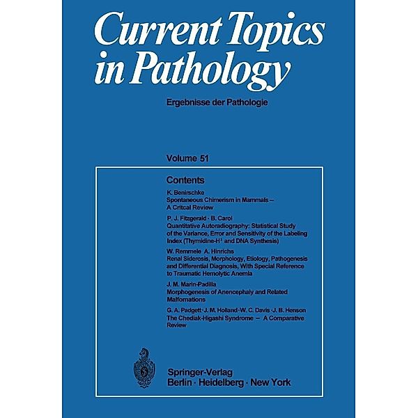 Current Topics in Pathology / Current Topics in Pathology Bd.51